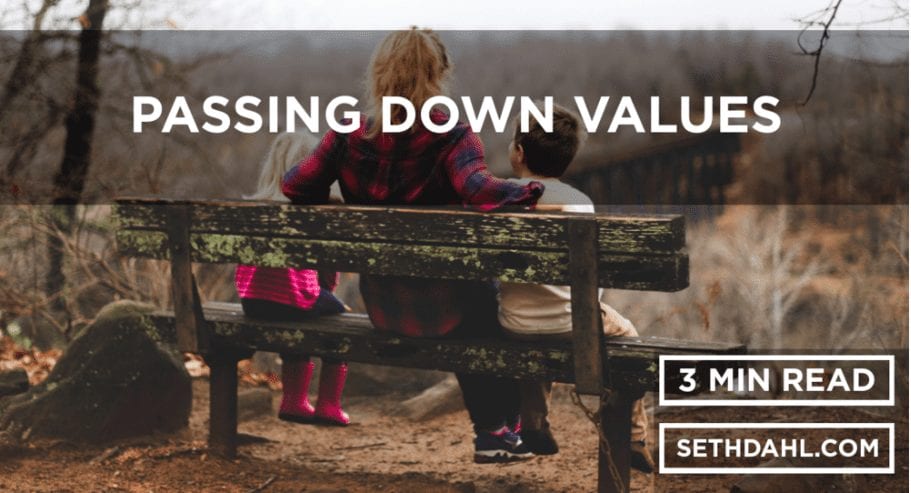 GUEST BLOG: Passing Down Values